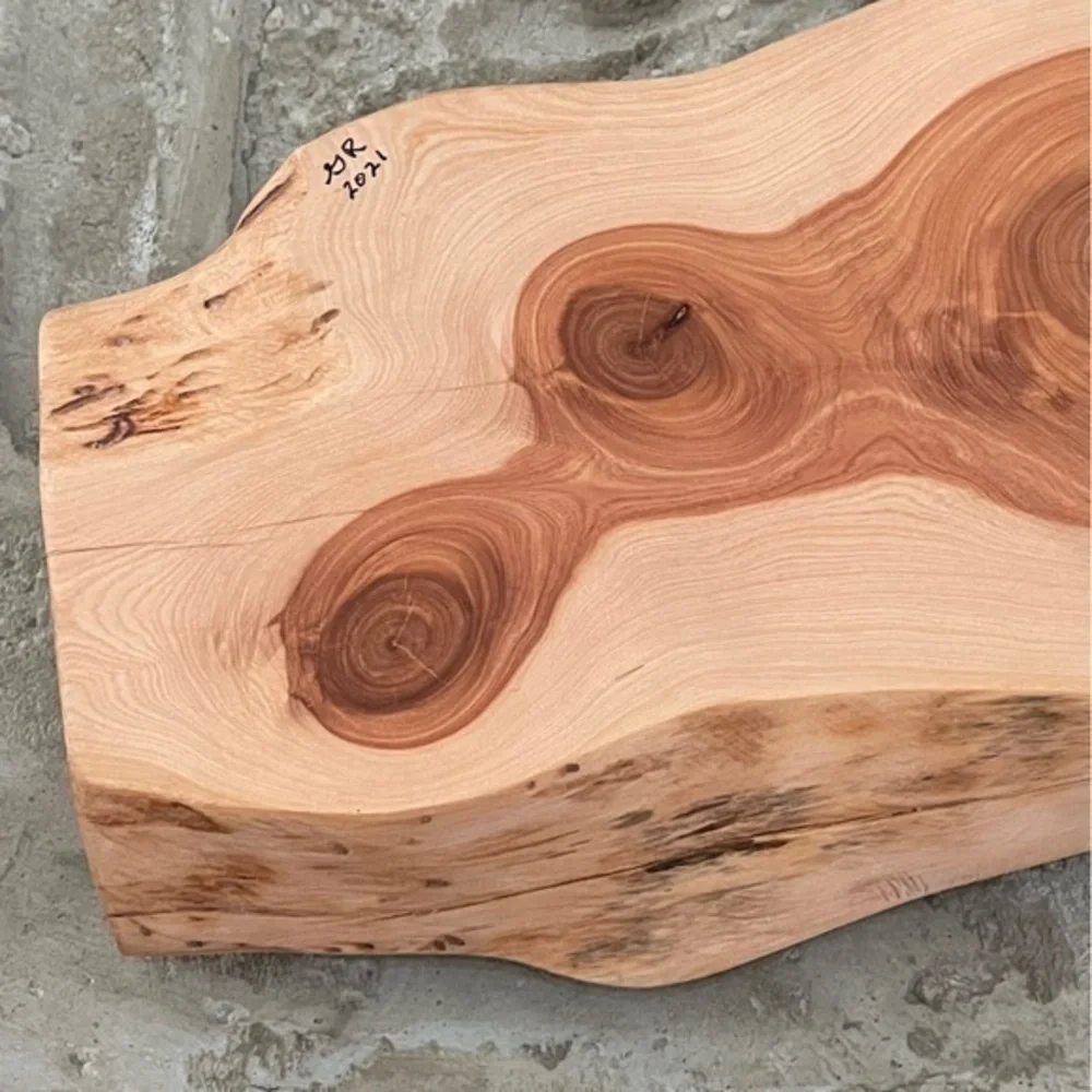 Handmade Long Charcuterie Board Snack NWT Live Edge Juniper Wood Party